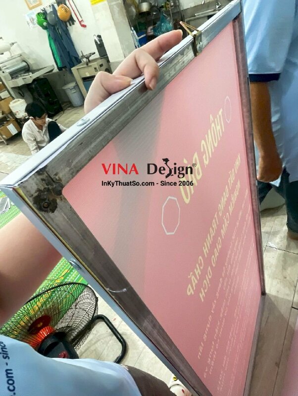In bảng thông báo hiflex nẹp khung nhôm, thông báo về tình hình pháp lý bất động sản, nhà đất - INKTS3443