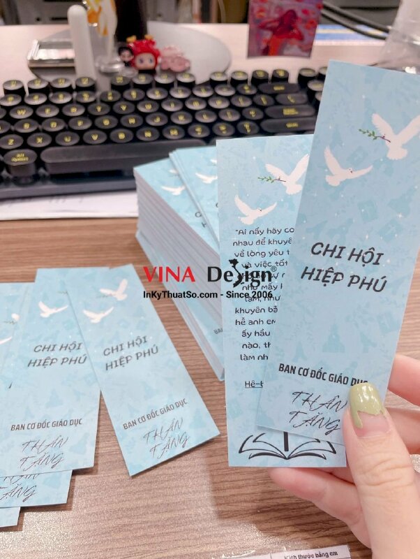 In bookmark thẻ đánh dấu trang sách, trích dẫn câu Kinh Thánh cho chi hội Cơ Đốc giáo - INKTS3447