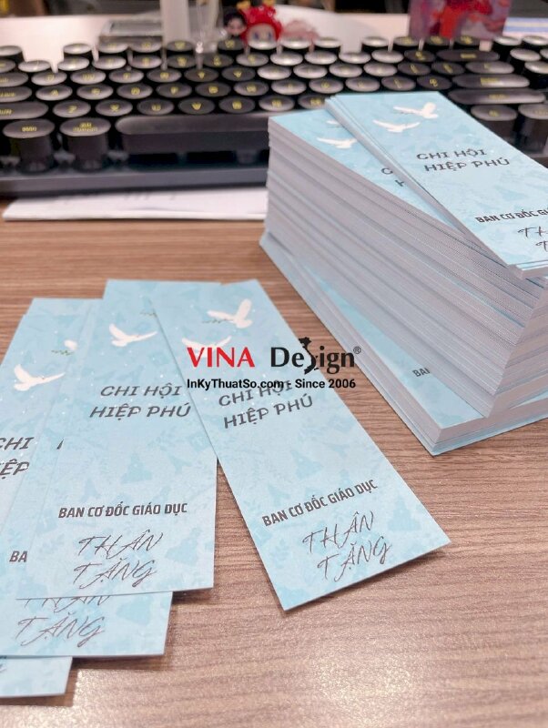 In bookmark thẻ đánh dấu trang sách, trích dẫn câu Kinh Thánh cho chi hội Cơ Đốc giáo - INKTS3447
