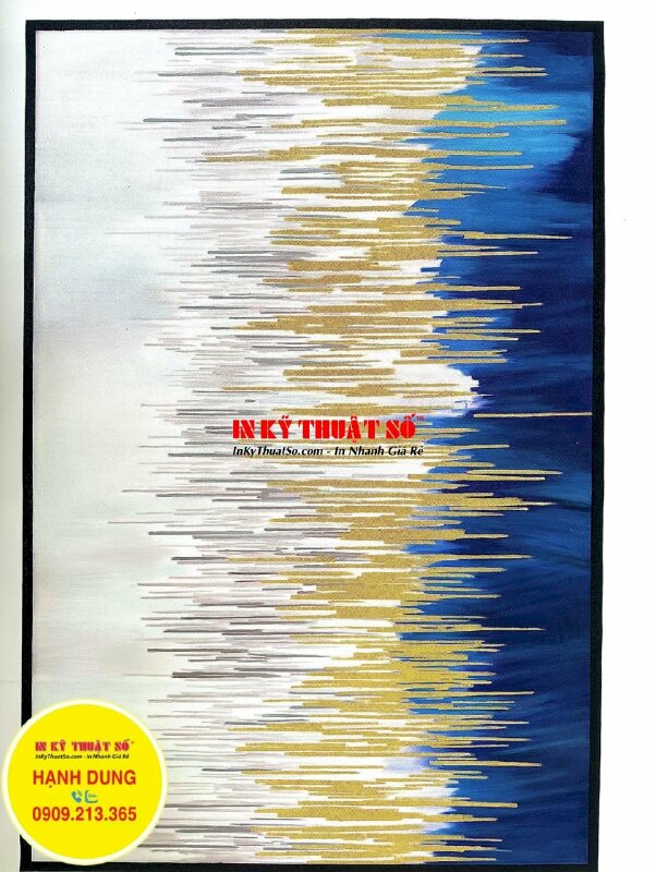 In Canvas dầu bóng tính theo m2, tranh Canvas trừu tượng - INKTS1014