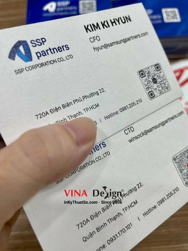 In card giấy mỹ thuật K02, card visit CFO, CTO công ty Hàn Quốc - INKTS684