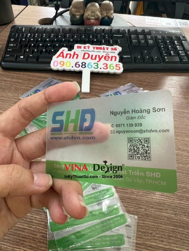 In card visit bằng nhựa, card visit QR code cho giám đốc - INKTS805