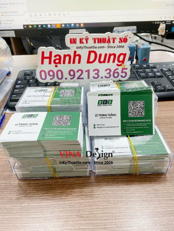 In card visit giám đốc tài chính, CFO công ty thép, in card visit có mã QR - INKTS755