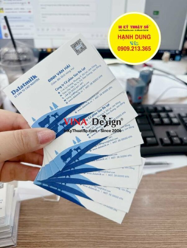 In card visit giấy mỹ thuật Astropack, in card visit giám đốc khối nông trại - INKTS856