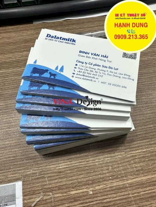 In card visit giấy mỹ thuật Astropack, in card visit giám đốc khối nông trại - INKTS856