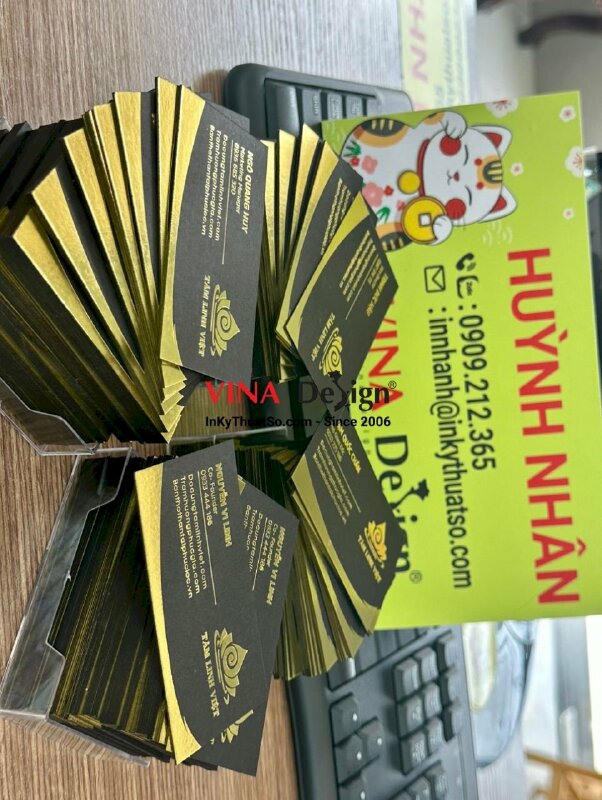 In card visit giấy mỹ thuật đen, in card visit Marketing Manager - INKTS844