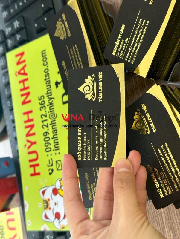 In card visit giấy mỹ thuật đen, in card visit Marketing Manager - INKTS844