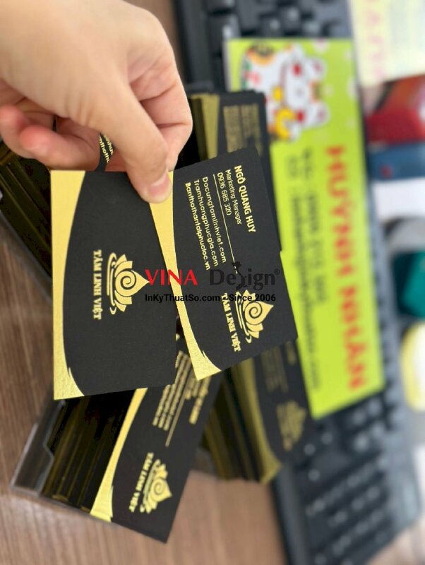 In card visit giấy mỹ thuật đen, in card visit Marketing Manager - INKTS844