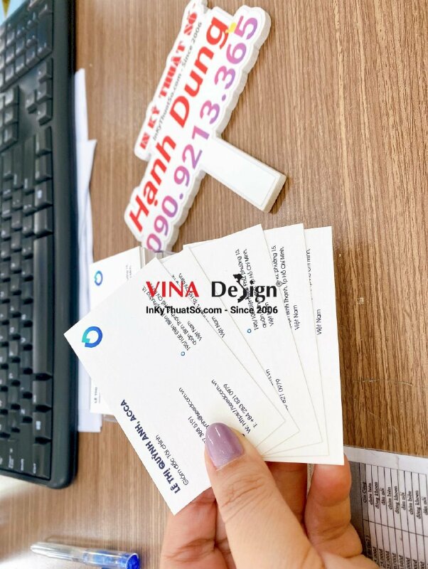 In card visit giấy mỹ thuật K08, card visit Chief Financial Officer giám đốc tài chính - INKTS658