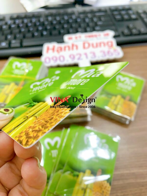 In card visit nhựa song ngữ Anh - Việt, hàng gửi đi Mỹ từ TPHCM - INKTS576