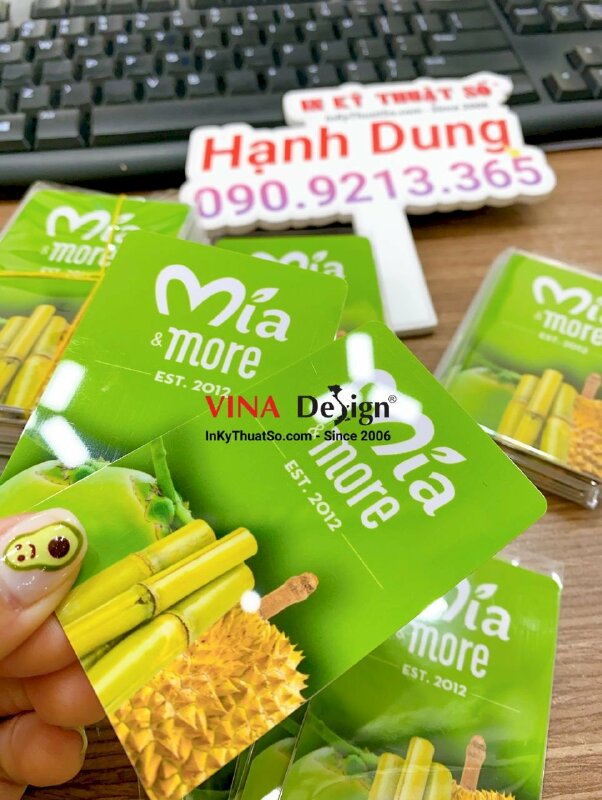 In card visit nhựa song ngữ Anh - Việt, hàng gửi đi Mỹ từ TPHCM - INKTS576