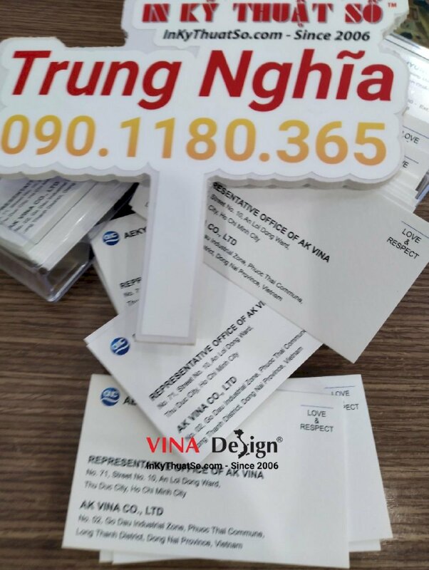 In card visit quản lý kế hoạch chiến lược, in card visit giấy mỹ thuật Vân Mây - INKTS568