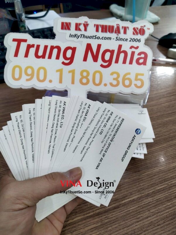 In card visit quản lý kế hoạch chiến lược, in card visit giấy mỹ thuật Vân Mây - INKTS568