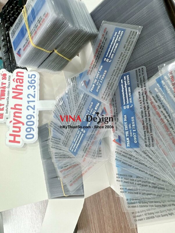 In card visit trong suốt, card visit giám đốc - INKTS577