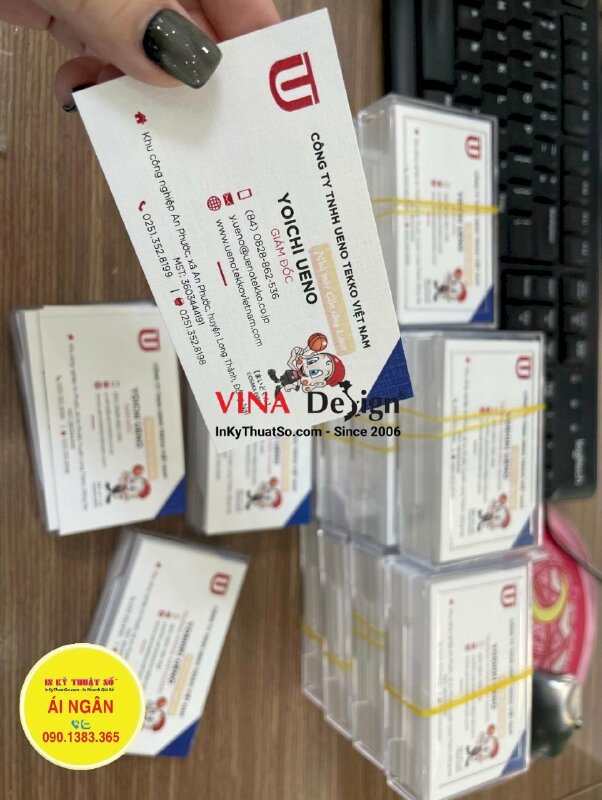 In cardvisit giấy mỹ thuật K02 có vân, card visit giám đốc công ty - INKTS1304