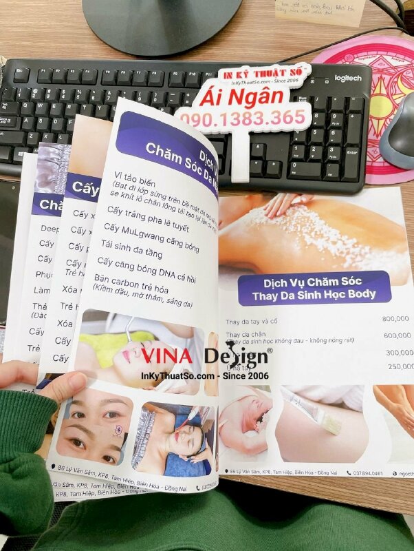 In catalogue số lượng ít bảng giá dịch vụ Spa beauty & cosmetics - INKTS794
