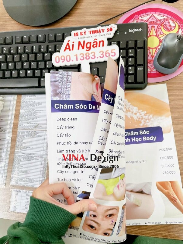In catalogue số lượng ít bảng giá dịch vụ Spa beauty & cosmetics - INKTS794