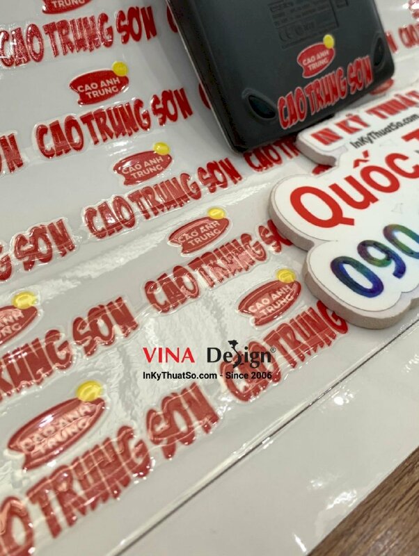 In logo hộ kinh doanh cá thể, in nhãn DTF chữ nổi dán lên mọi bề mặt - INKTS1088