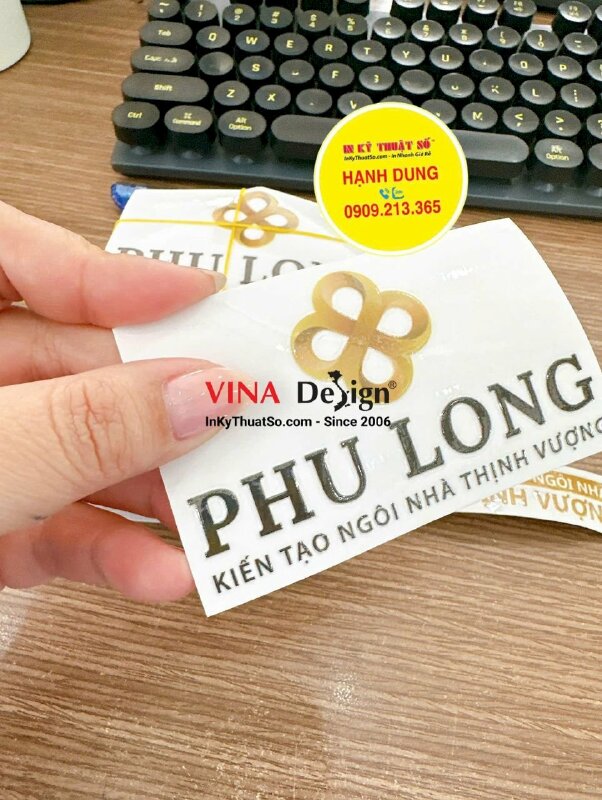 In logo UV DTF dán mũ bảo hộ lao động - INKTS3422
