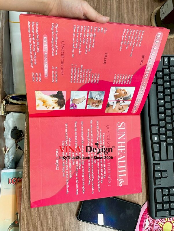In menu Spa, menu bảng giá dịch vụ Spa - INKTS953