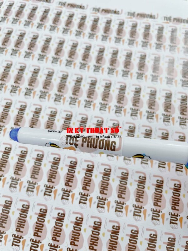 In nhãn tên học sinh theo yêu cầu dán dụng cụ học tập bút, thước, tẩy, đồ chuốt - INKTS3394
