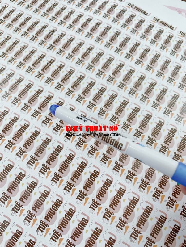 In nhãn tên học sinh theo yêu cầu dán dụng cụ học tập bút, thước, tẩy, đồ chuốt - INKTS3394
