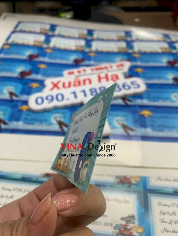 In nhãn vở đẹp cho học sinh THCS - INKTS526