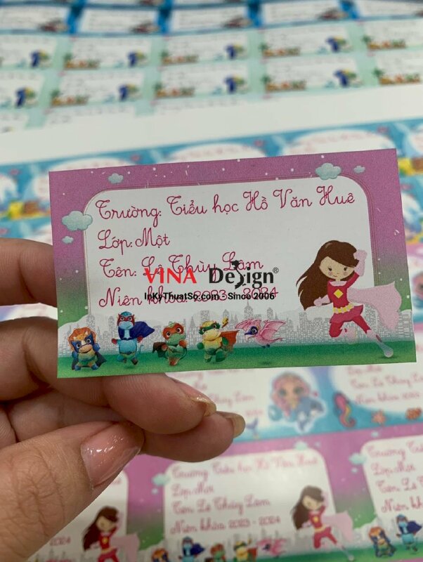 In nhãn vở đẹp cho học sinh tiểu học - INKTS525