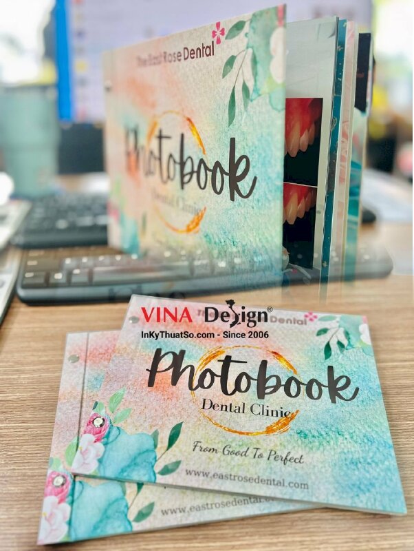 In photobook 24 trang, bìa bồi carton, cán mờ, đóng kim - INKTS329