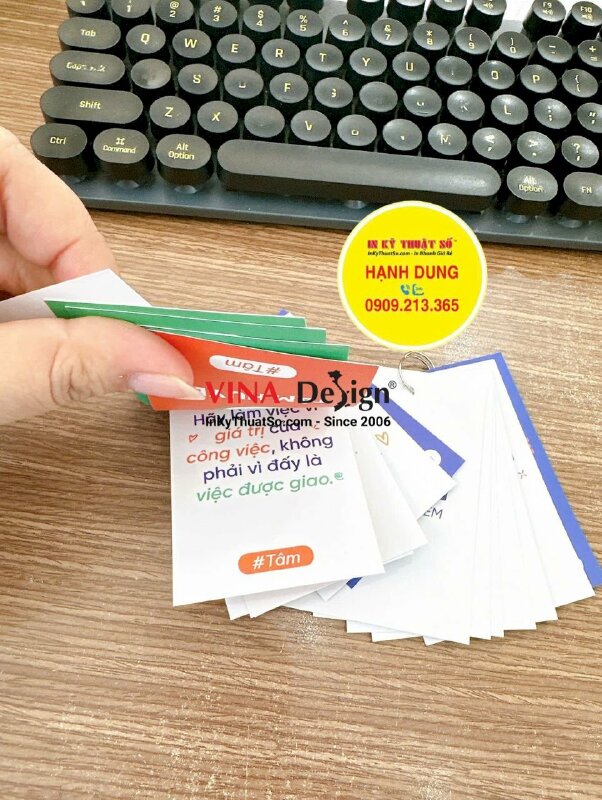 In Postcard Quy tắc ứng xử Thẻ văn hóa công ty song ngữ Việt Anh - INKTS3421