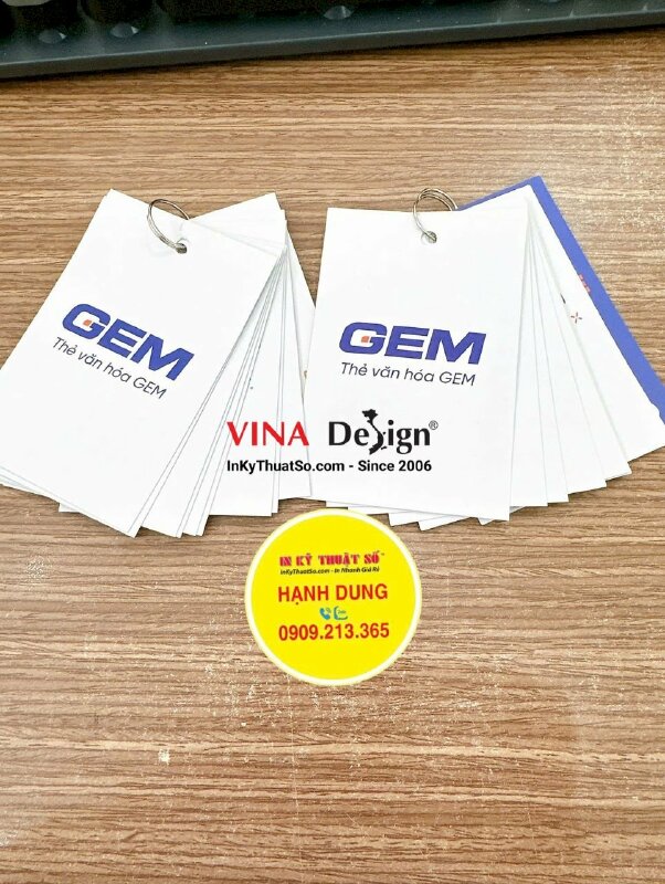 In Postcard Quy tắc ứng xử Thẻ văn hóa công ty song ngữ Việt Anh - INKTS3421