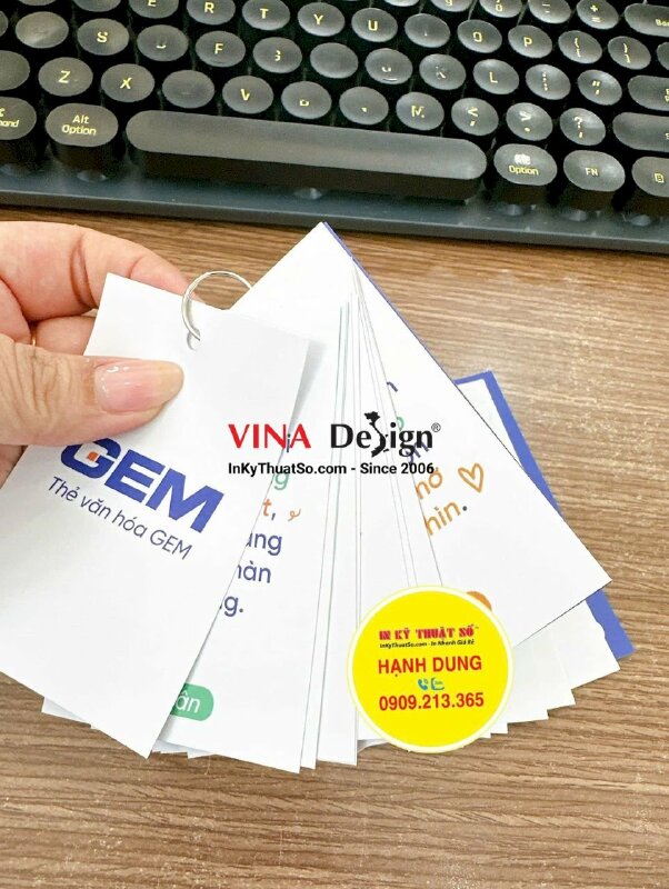 In Postcard Quy tắc ứng xử Thẻ văn hóa công ty song ngữ Việt Anh - INKTS3421