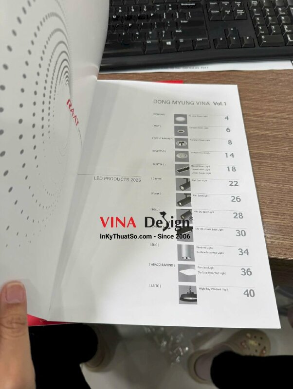 In quyển catalogue product collection, dán keo gáy đứng - INKTS3434
