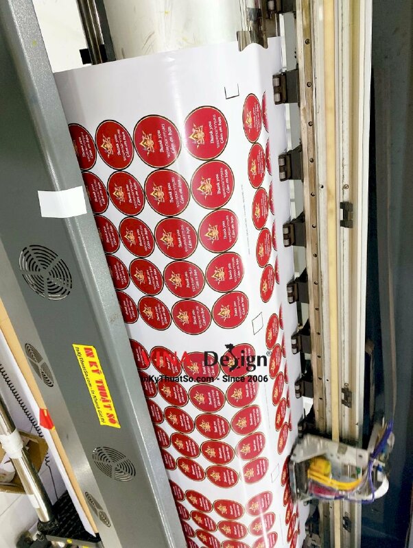 In sticker thank you, tem cảm ơn khách hàng nhà hàng Thái - INKTS622