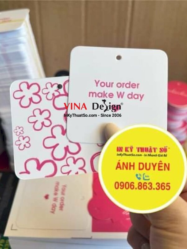 In tag giấy quần áo, in tag treo quần áo, in thẻ bài quần áo shop thời trang - INKTS926