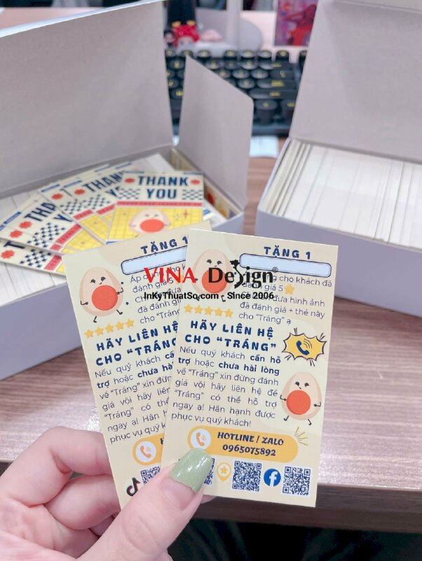 In thank you card cho tiệm bánh tráng Tây Ninh, ăn vặt - INKTS3446
