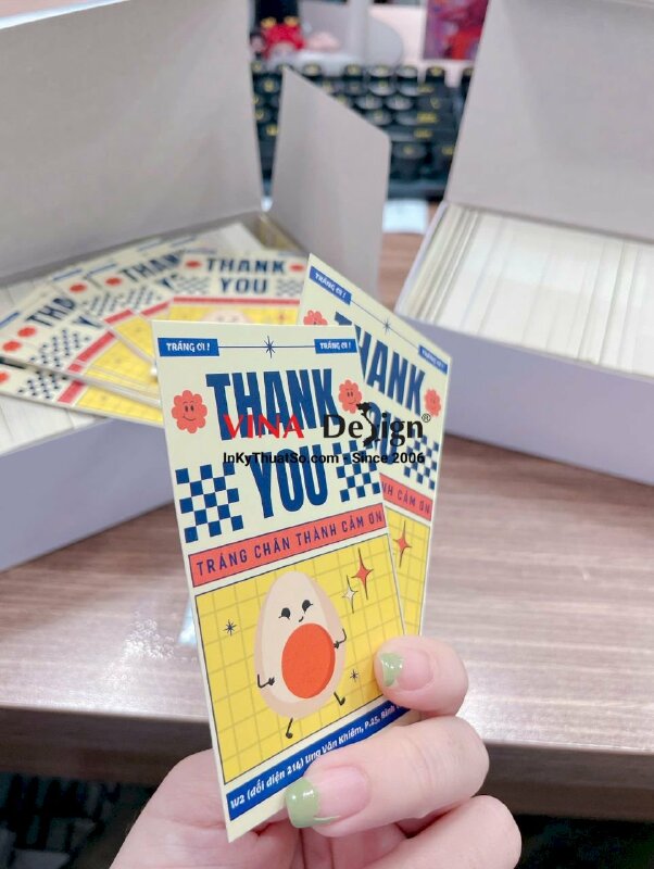 In thank you card cho tiệm bánh tráng Tây Ninh, ăn vặt - INKTS3446