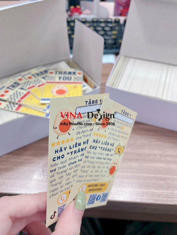 In thank you card cho tiệm bánh tráng Tây Ninh, ăn vặt - INKTS3446