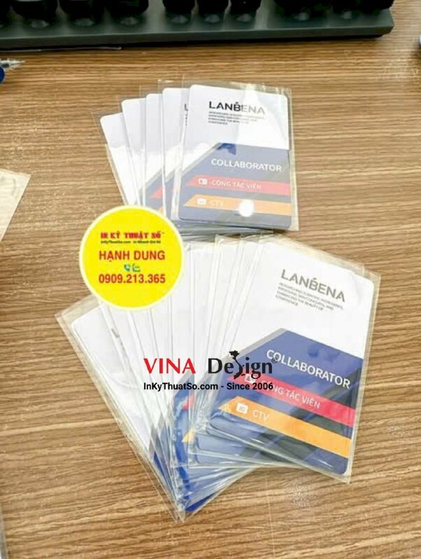 In thẻ nhựa nhân viên chức danh cộng tác viên CTV collaborator - INKTS3419