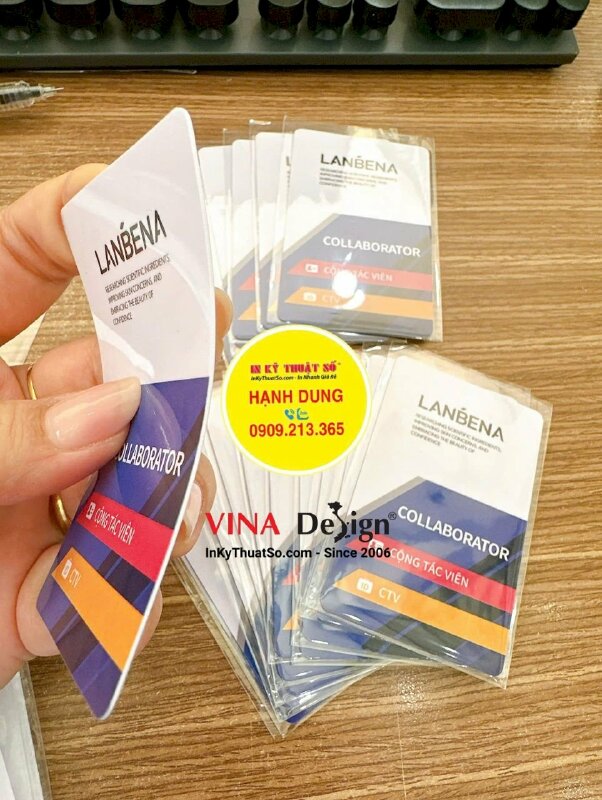 In thẻ nhựa nhân viên chức danh cộng tác viên CTV collaborator - INKTS3419