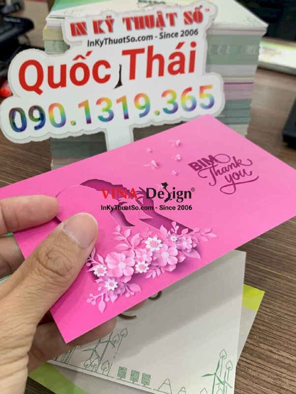 In sticker thank you, tem cảm ơn khách hàng nhà hàng Thái - INKTS622