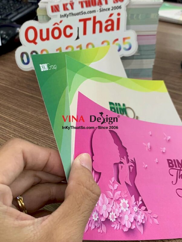 In thiệp Thank You đẹp, in thiệp 3D cảm ơn khách hàng, nhân viên công ty - INKTS774