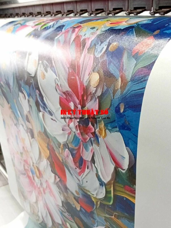 In tranh Canvas 3D nổi vẽ hoa phong cách sơn dầu, acrylic - INKTS3188