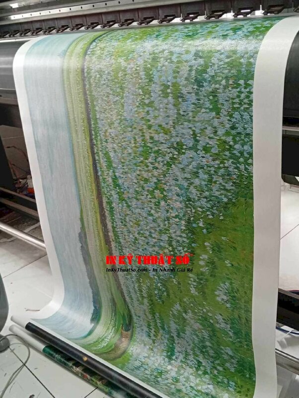 In tranh Canvas cánh đồng hoa trắng treo trang trí phòng khách - INKTS3158