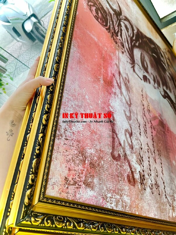 In tranh canvas thần Shiva kèm câu quote Faith Is Not Believing That God Can It Is Knowing That God Will - INKTS549