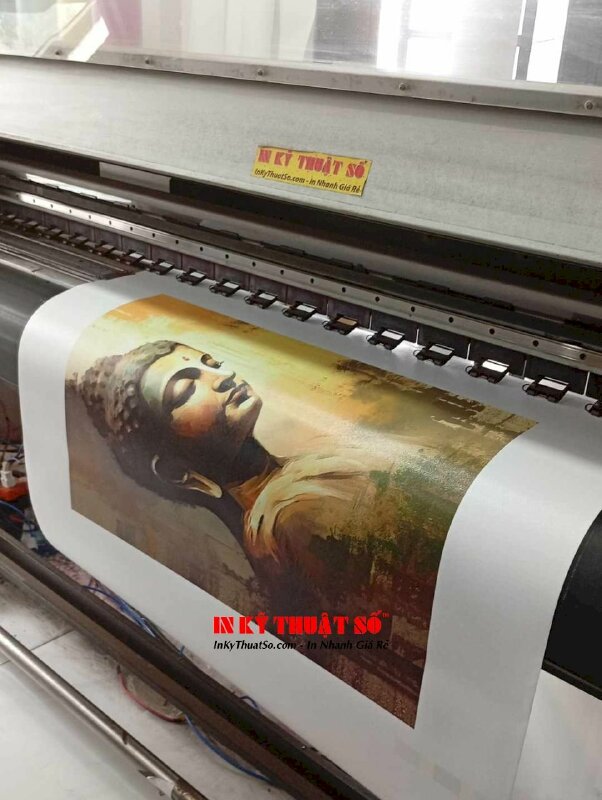 In tranh Đức Phật Thích Ca Mâu Ni từ vải Canvas in mực dầu bóng - INKTS3160