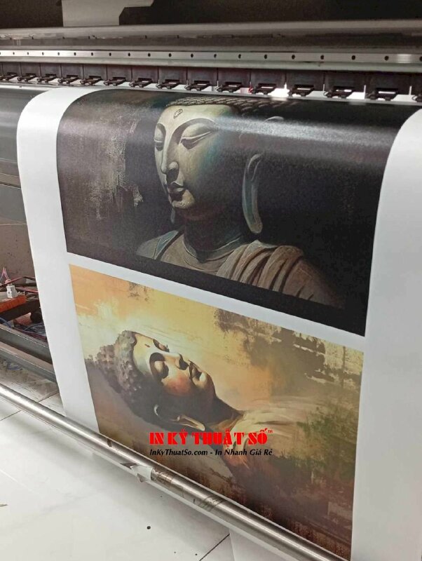 In tranh Đức Phật Thích Ca Mâu Ni từ vải Canvas in mực dầu bóng - INKTS3160