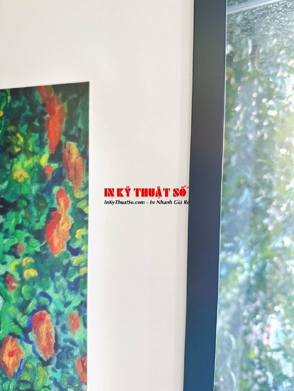 In tranh vải treo tường, tranh vải Canvas Hoa diên vĩ Irises sử dụng cá nhân - INKTS1205