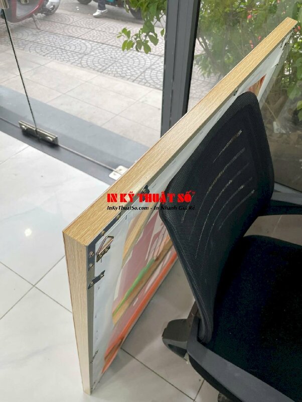 In vải Canvas hình chụp tiệm bánh ngọt phong cách tranh vẽ, đóng khung gỗ, lót formex mặt sau - INKTS3376