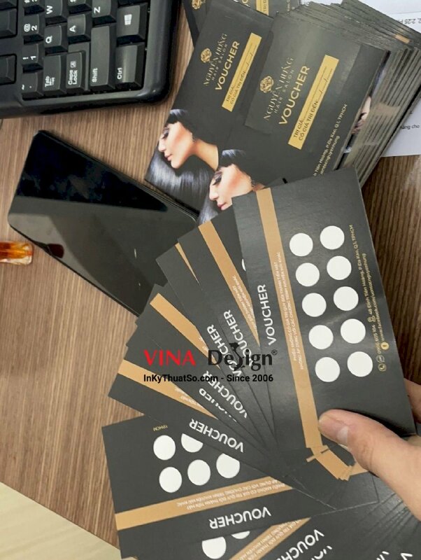 In voucher Hair salon 2 mặt, không màng, kích thước theo yêu cầu - INKTS296